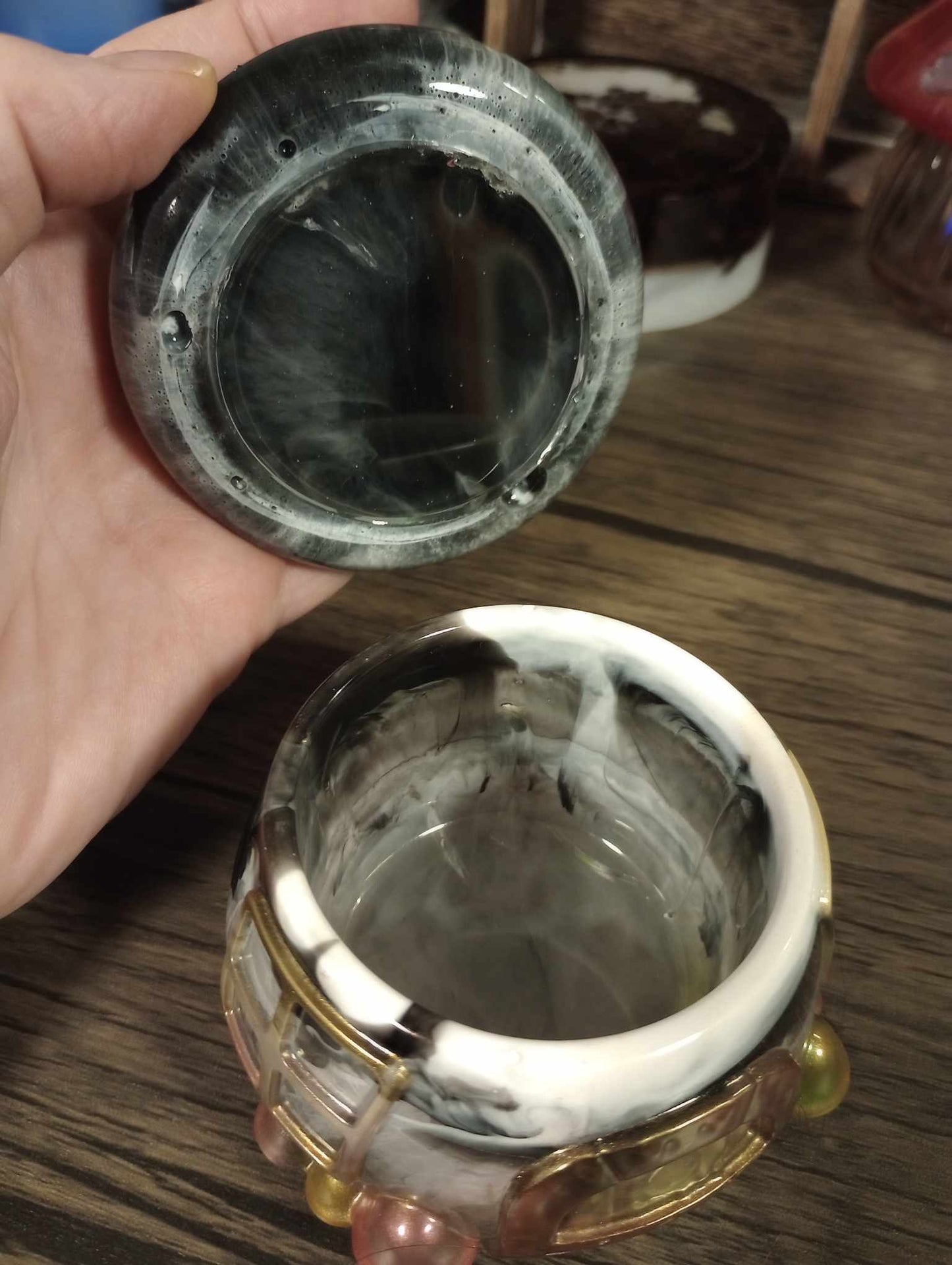Detailed Mushroom House Jar