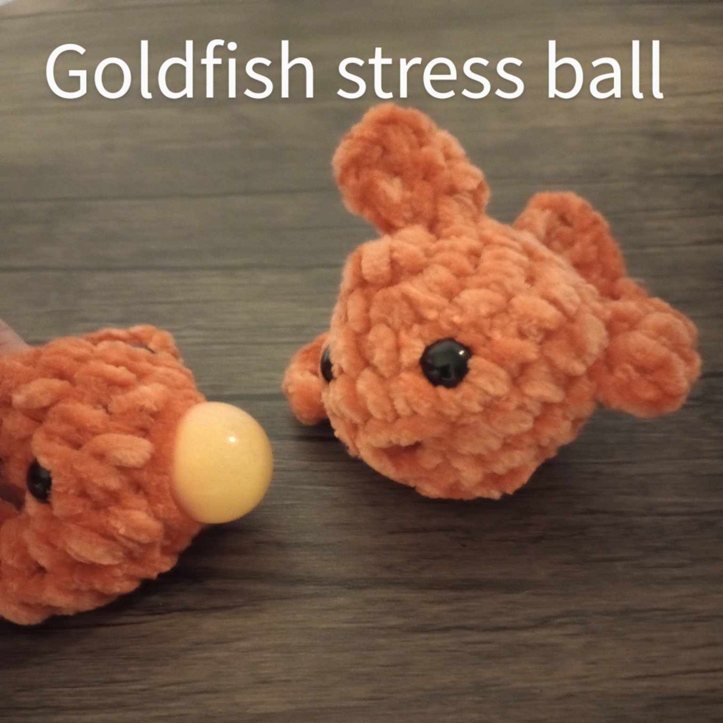Crocheted Goldfish Stress Ball Fidget Toy