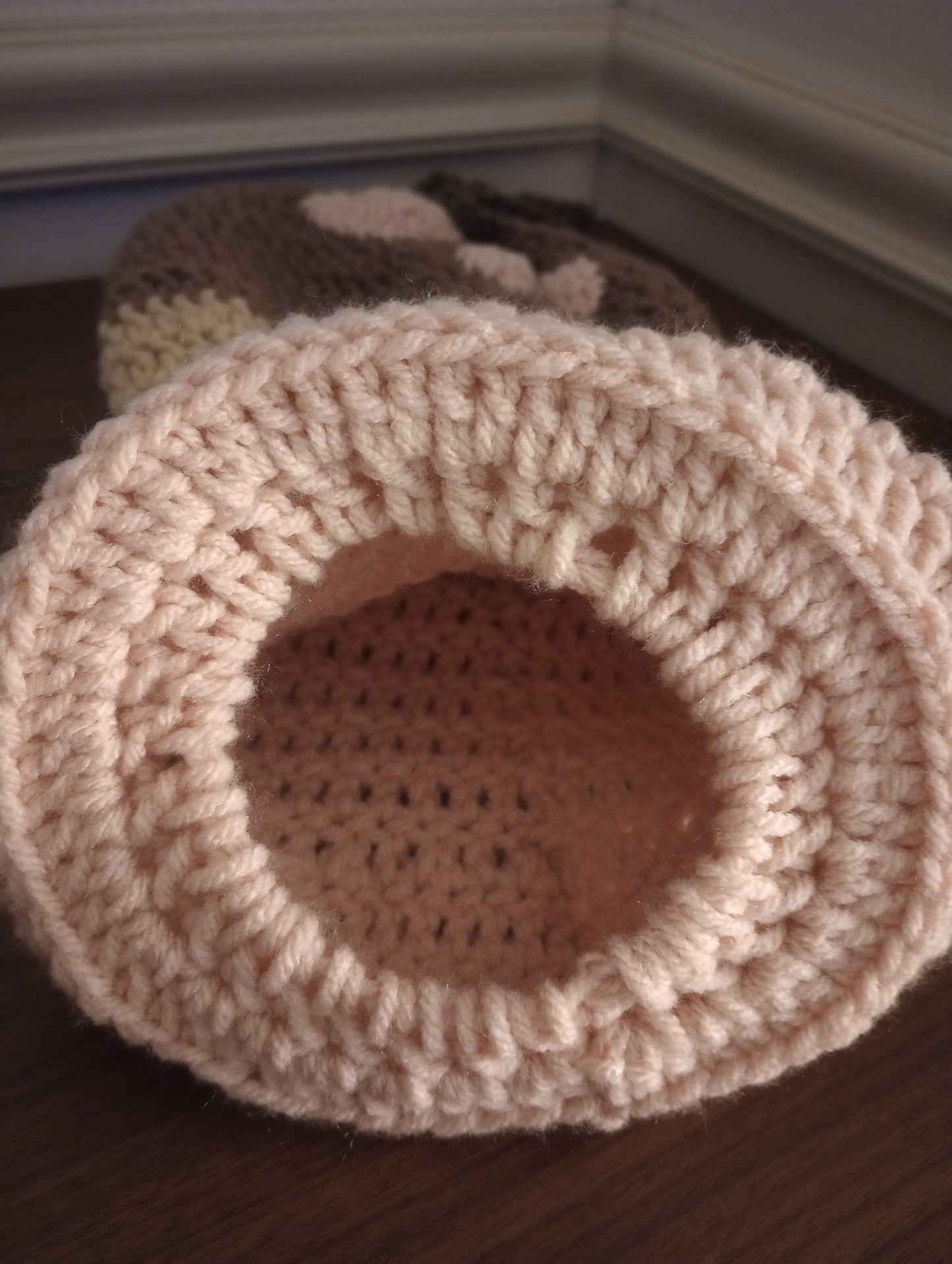 Crocheted mushroom bag holder